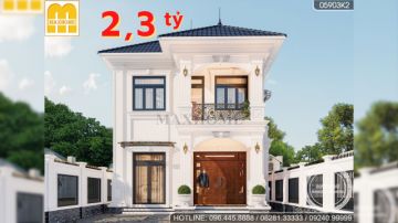 Giới thiệu mẫu nhà 2 tầng tân cổ điển đẹp và gây ấn tượng | MH02237