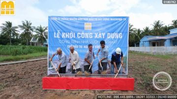 Lễ khởi công nhà 1 tầng mái Nhật 4 phòng ngủ tại Tiền Giang | MH02254