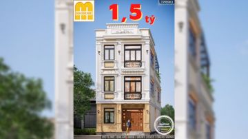 Mẫu nhà đẹp 3 tầng tân cổ điển mặt tiền 6m đáng tham khảo nhất | MH02579