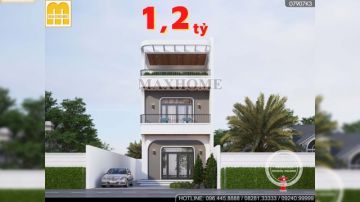 Mẫu nhà phố đẹp, đơn giản, hiện đại giá rẻ nhất 2023 | MH02429