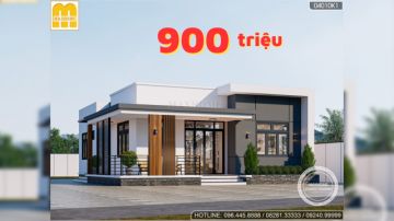 Nhà hiện đại 1 tầng đẹp ấn tượng, chi phí rẻ tại Thanh Hoá | MH02508